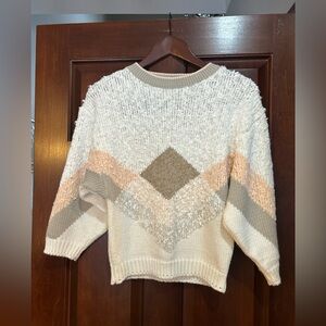 Vintage 80/90’s Pastel Color block Popcorn Knit Sweater
